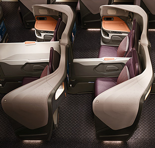 A380　ビジネスクラス　座席