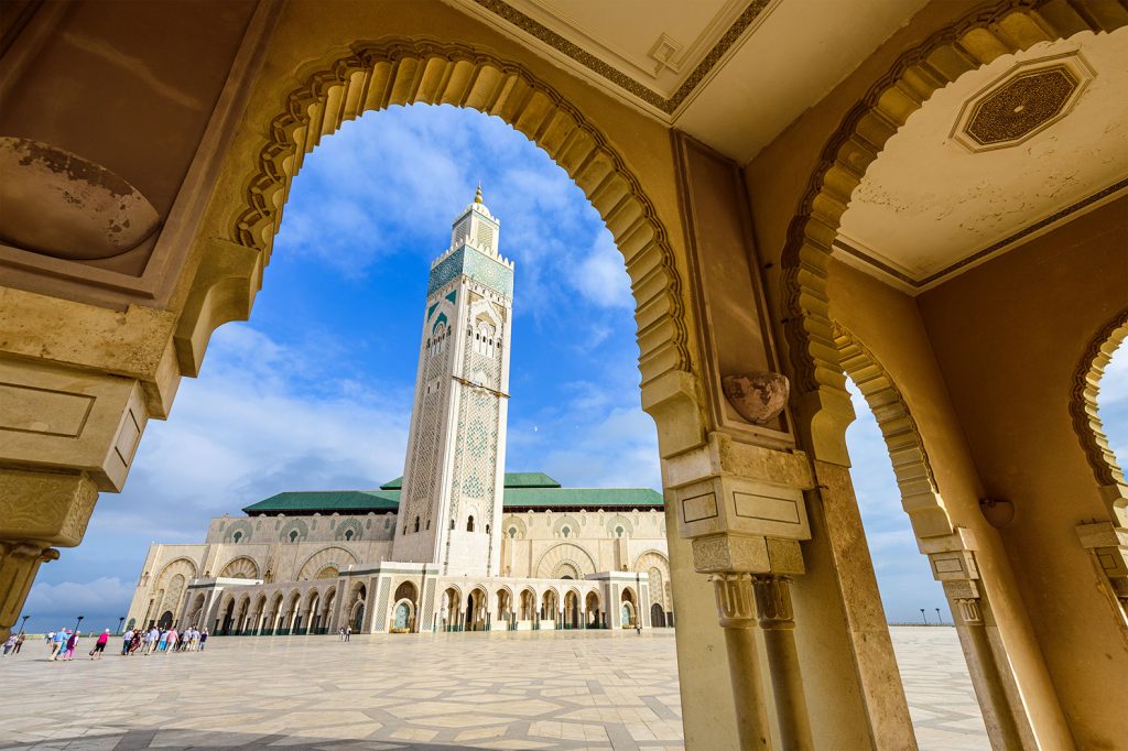 41050434 - hassan ii mosque in casablanca, morocco.