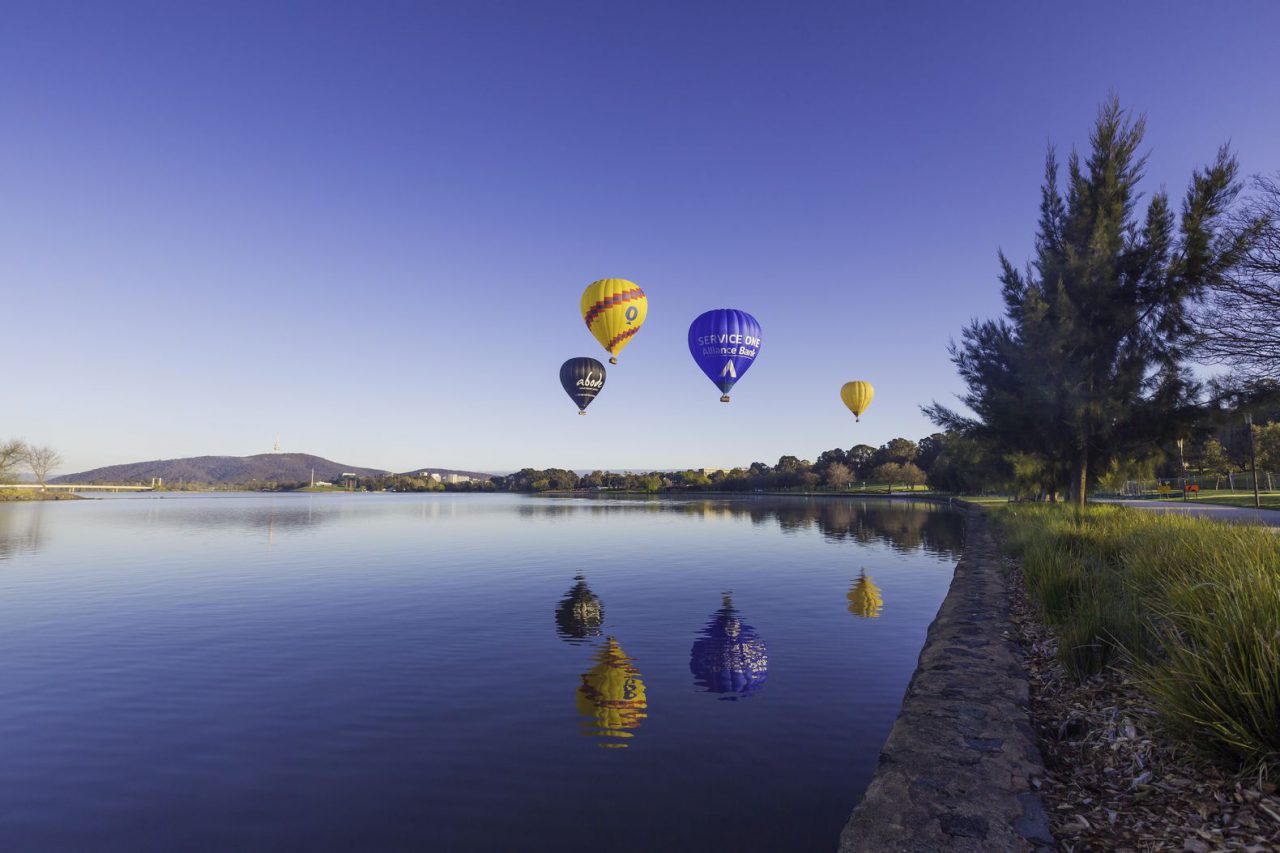 Lake Burley Griffin in Canberra, Australia