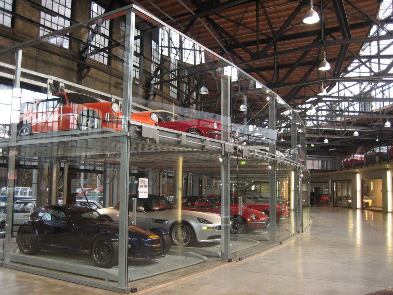 Cars in Classic Remise museum in Dusseldorf