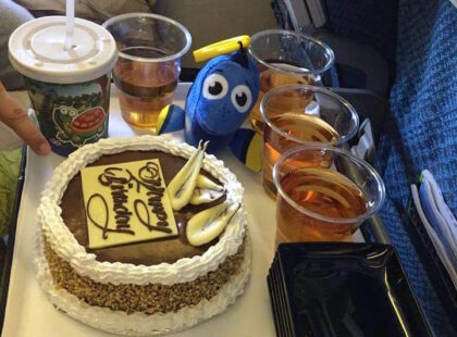 birthday cake on Singapore Airlines