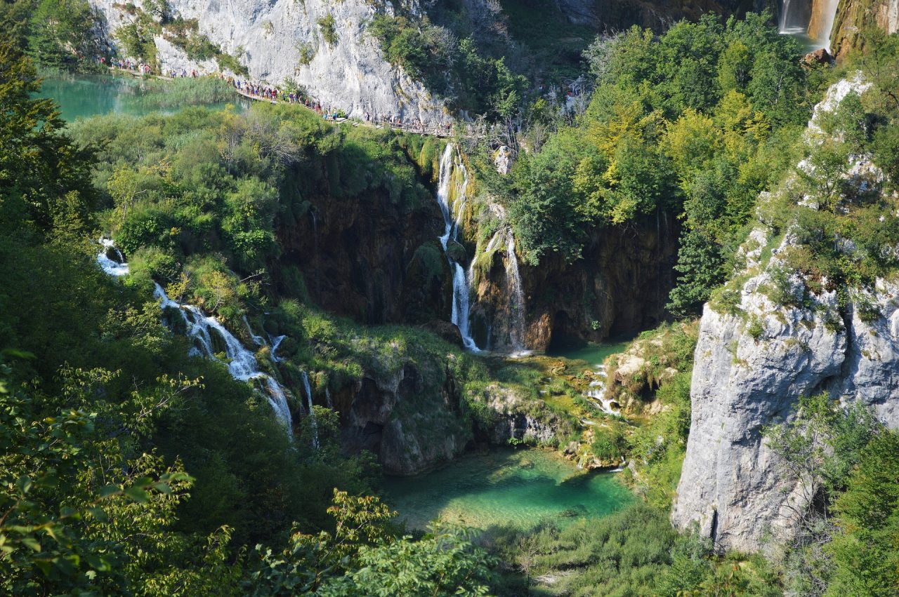 plitvice waterfall in croatia