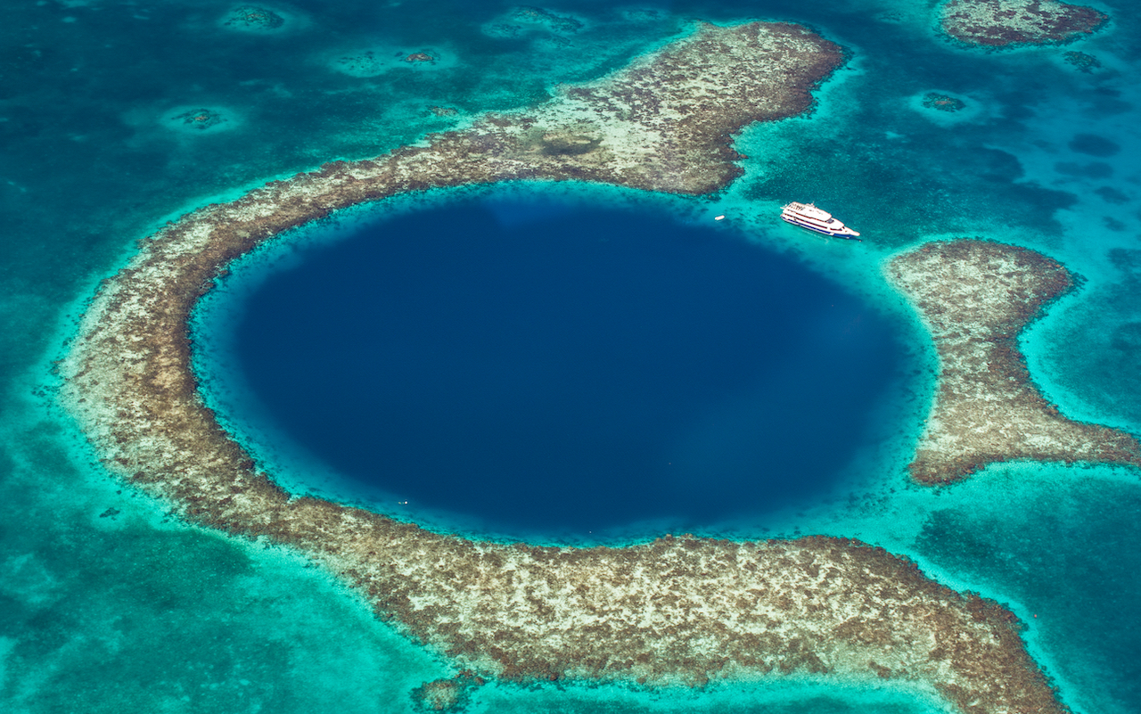 The Great Blue Hole in Belize