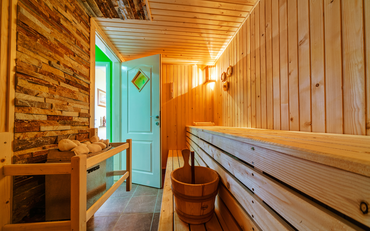 Finnish wooden sauna