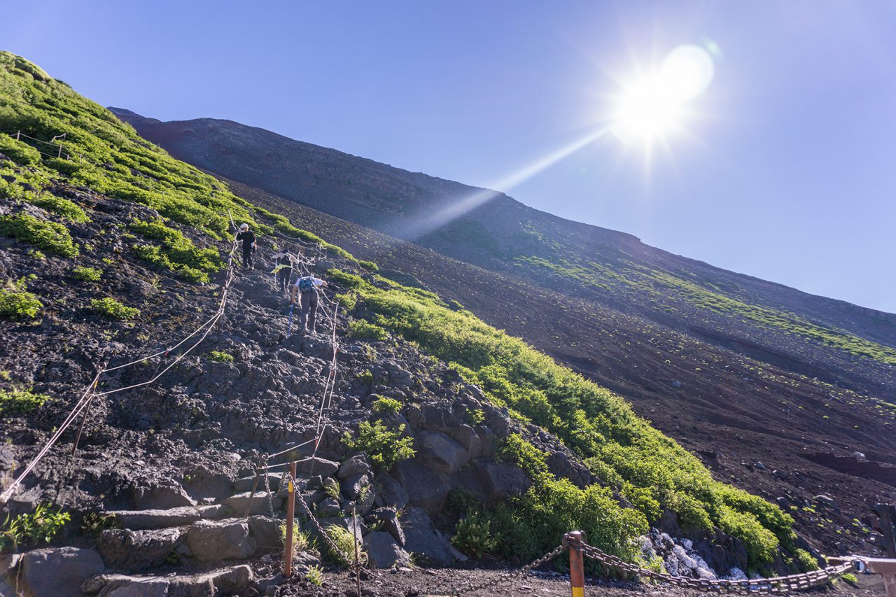 Mt. Fuji climbing,Yoshida Trail for descent