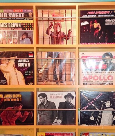 vinyl records wall jazz