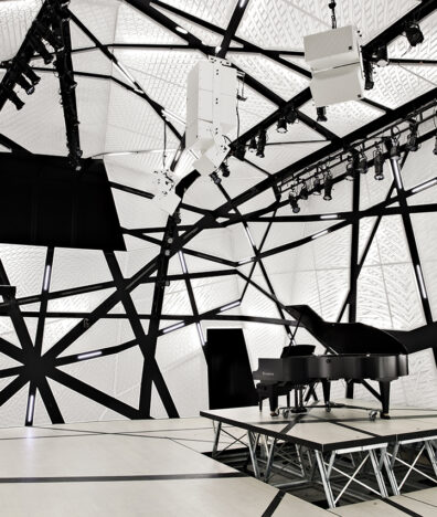 National Sawdust black and white art gallery