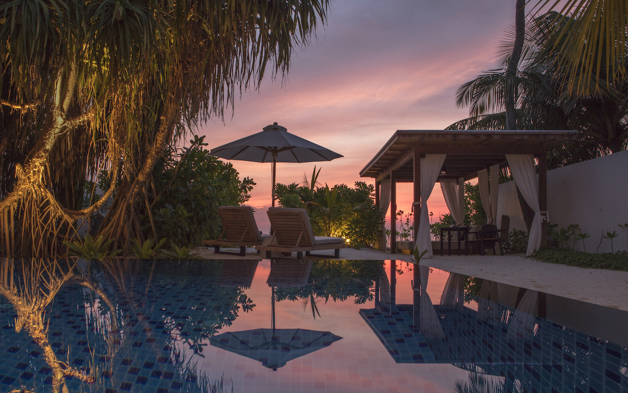 Fairmont Maldives Beach Villa Sunset