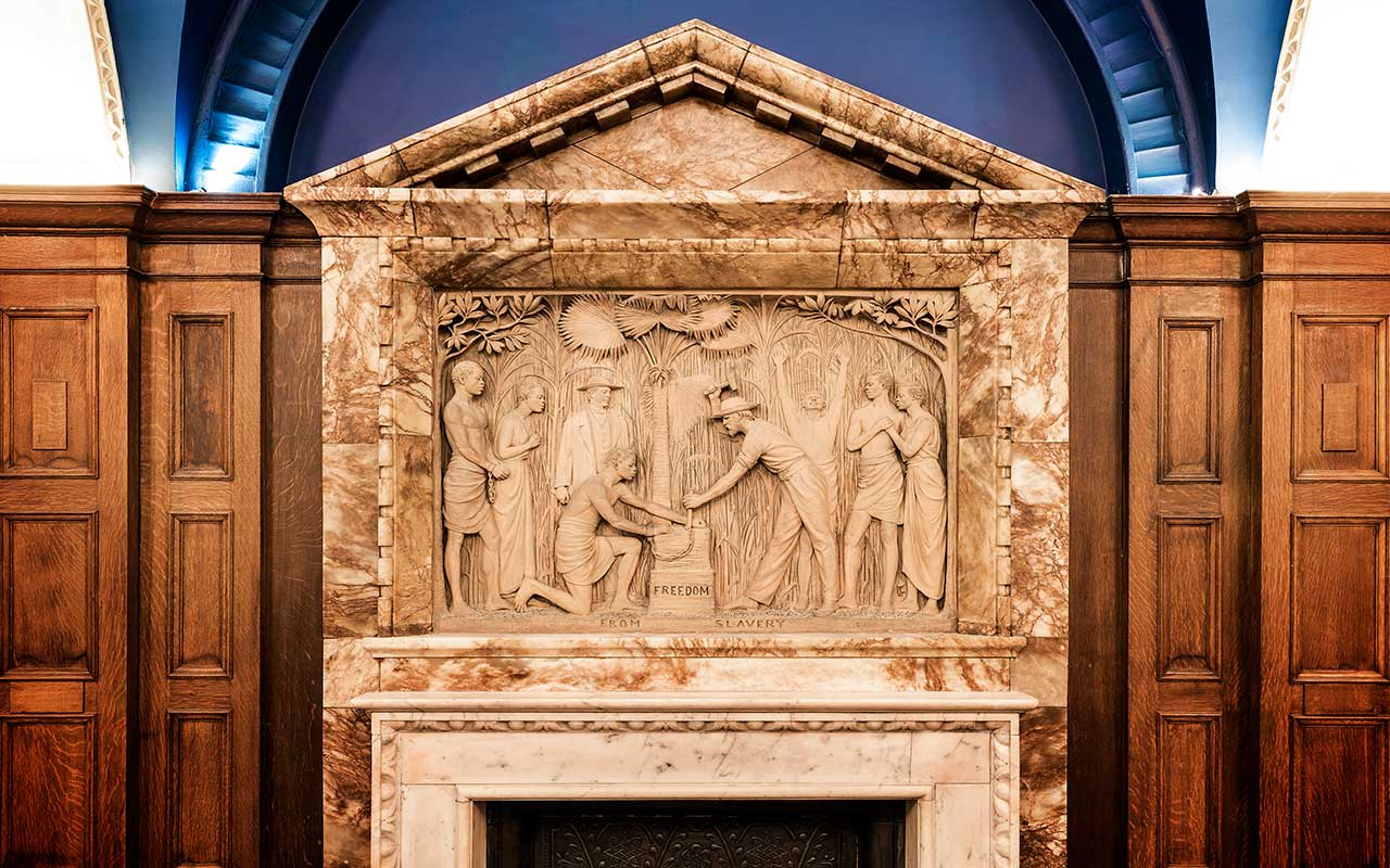 Terracotta panels depicting biblical scenes