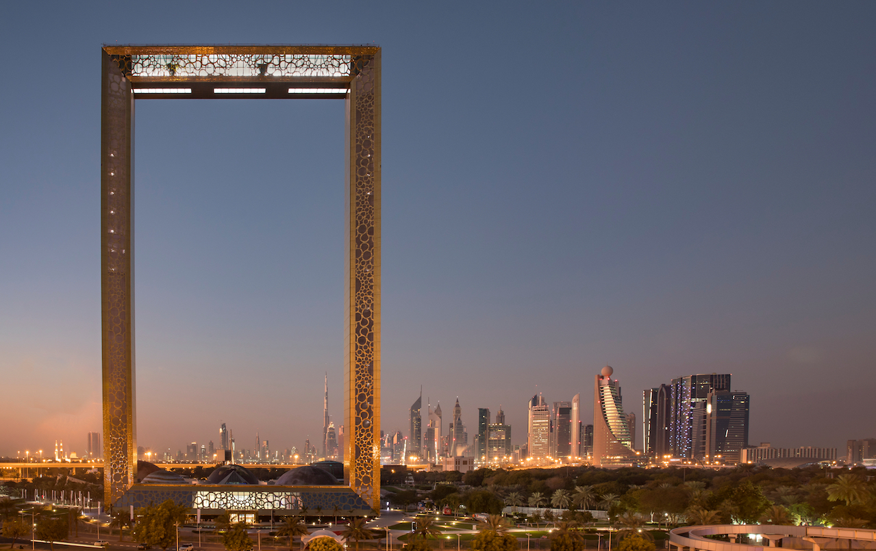 The towering Dubai Frame, SilverKris