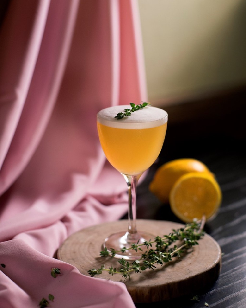 Yuzu Whiskey Sour Jigger and Pony home cocktails by mixologist