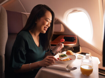 SIA Singapore Airlines Business Class Restaurant A380
