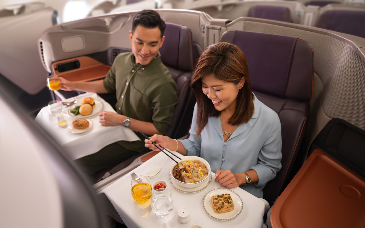 Singapore Airlines A380 dining