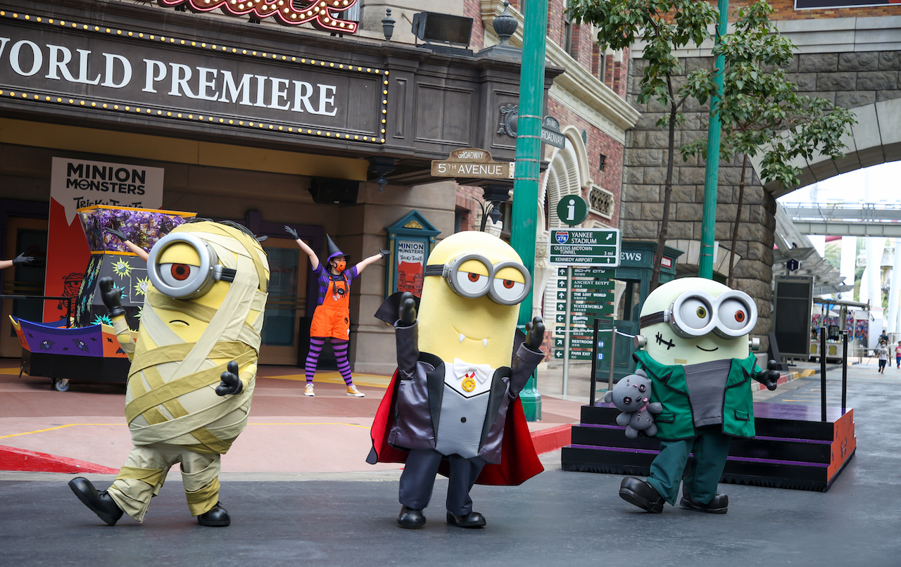 Universal Studios Singapore - Stuart Mummy, Kevin Dracula, and FrankenBob make their appearance at Universal Studios Singapore