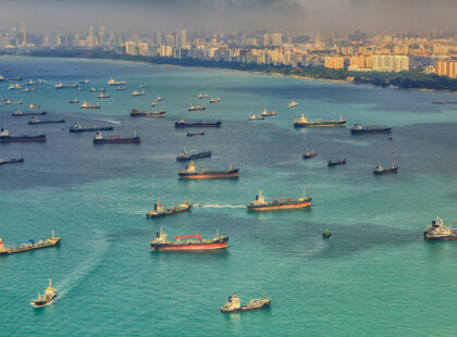 Singapore port. Photo credit: Shutterstock