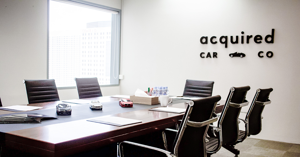 The Acquired Cars office in Suntec City