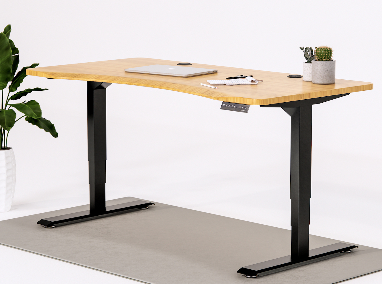 Natural bamboo standing desk by Own Element
