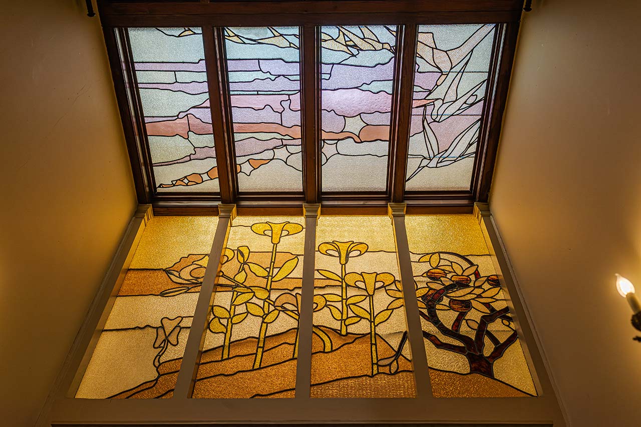 A stunning use of stained-glass marks Horta’s first project, Maison Autrique. Photo: visit.brussels/Jean Paul-Remy